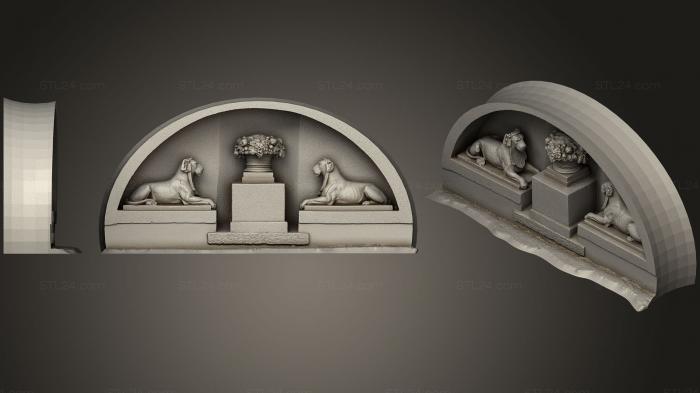 Статуэтки львы тигры сфинксы (Театр Котбус, STKL_0334) 3D модель для ЧПУ станка